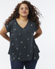 Nova High-Low Hem Embroidered Top - thumbnail