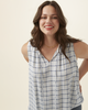 Juniper Ruffle Neck Printed Tank Top - thumbnail
