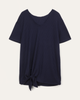 Deborah Side Tie Waffle Knit Top - thumbnail