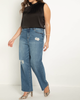 Classic Fit Distressed Straight Leg Jean - thumbnail