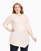 Andrea Asymmetrical Cable Sweater - thumbnail