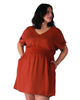 Della Smocked Waist V-Neck Dress - thumbnail