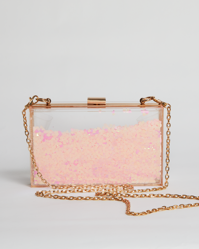 Charlotte Whimsical Heart Bag | Pink / Gold
