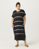 Stephanie Crew Neck Tie Dye Midi Dress - thumbnail