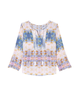 Kourtney Tied Collar Tabbed Sleeve Blouse - thumbnail