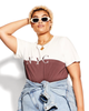 NYC Embroidered Colorblock Tee - thumbnail