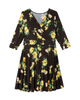 Lawrence 3/4 Sleeve Surplice Dress - thumbnail