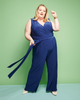 Detroit Faux Wrap Knit Jumpsuit  - thumbnail