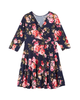 Lawrence 3/4 Sleeve Surplice Dress - thumbnail
