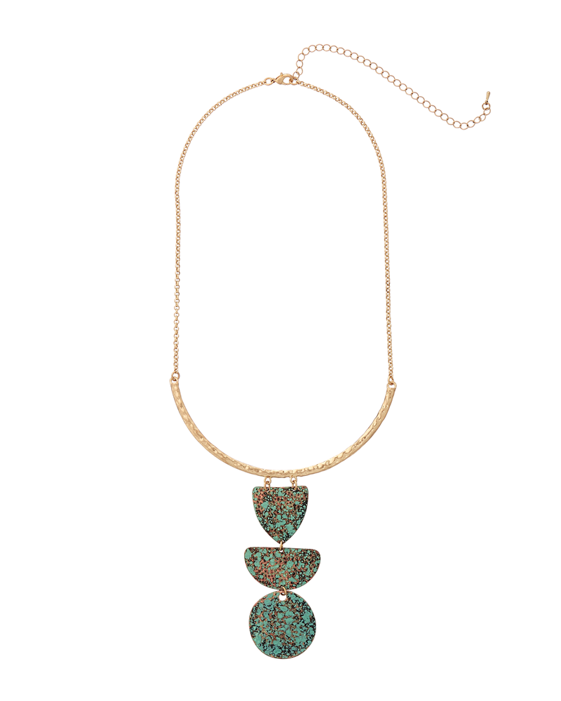 Blair Bib Necklace | Gold / Navy