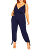 Red Rory Ankle-Tie Jumpsuit - thumbnail