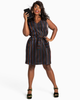 Claire Belted Metallic Stripe Dress - thumbnail