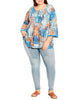 Cataline Boho Print Shirred Top - thumbnail