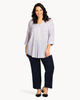 Three-Quarter Sleeve Popover Blouse - thumbnail